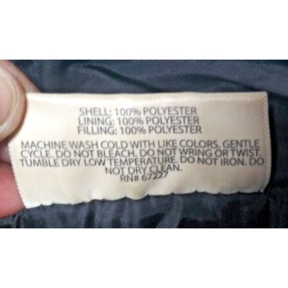 Bobbie Brooks Ladies Black Puffer Vest Quilted Womens 1X full zip high neck EUC - Picture 4 of 7